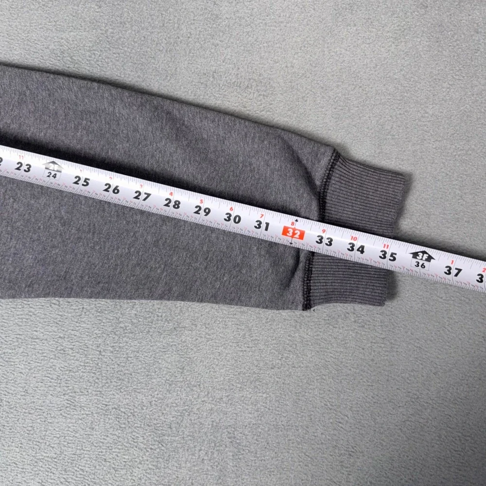 Y2K‎ Nike Spellout Embroidered Arc Logo Hoodie Heather Gray Pullover Mens XL